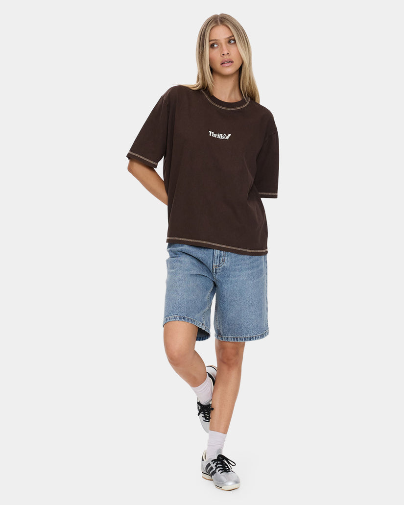 Womens Thrills Workwear Square T-Shirt