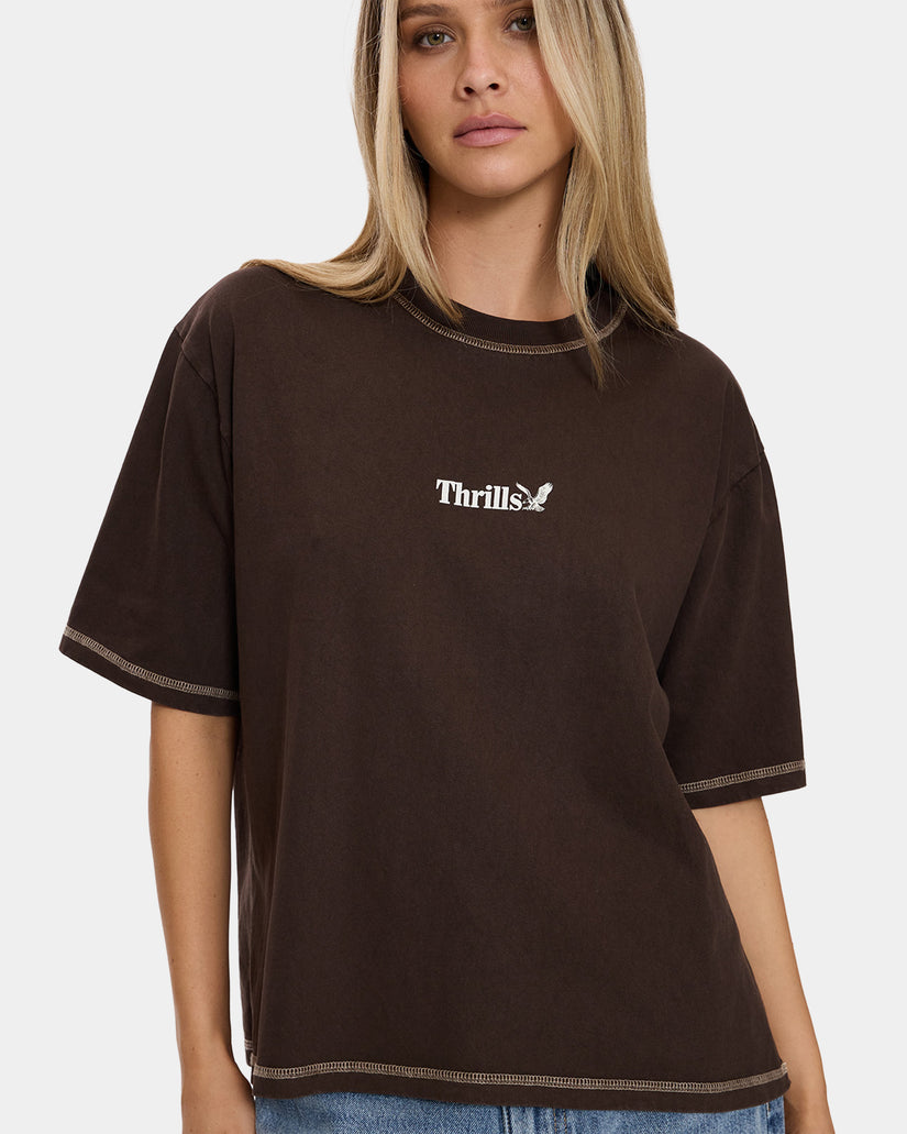 Womens Thrills Workwear Square T-Shirt