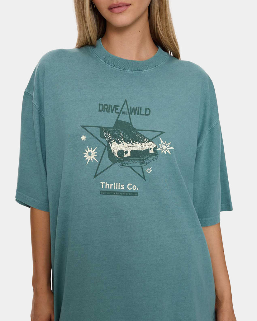 Womens Drive Me Wild Oversized T-Shirt