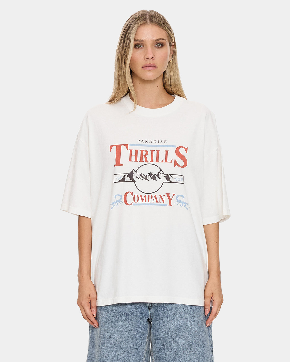 Womens Touch The Sky Oversized T-Shirt