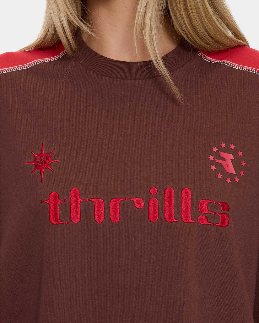 Womens Hot Short Panelled Oversized T-Shirt