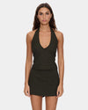 Womens Lost Control Halter Tank Top