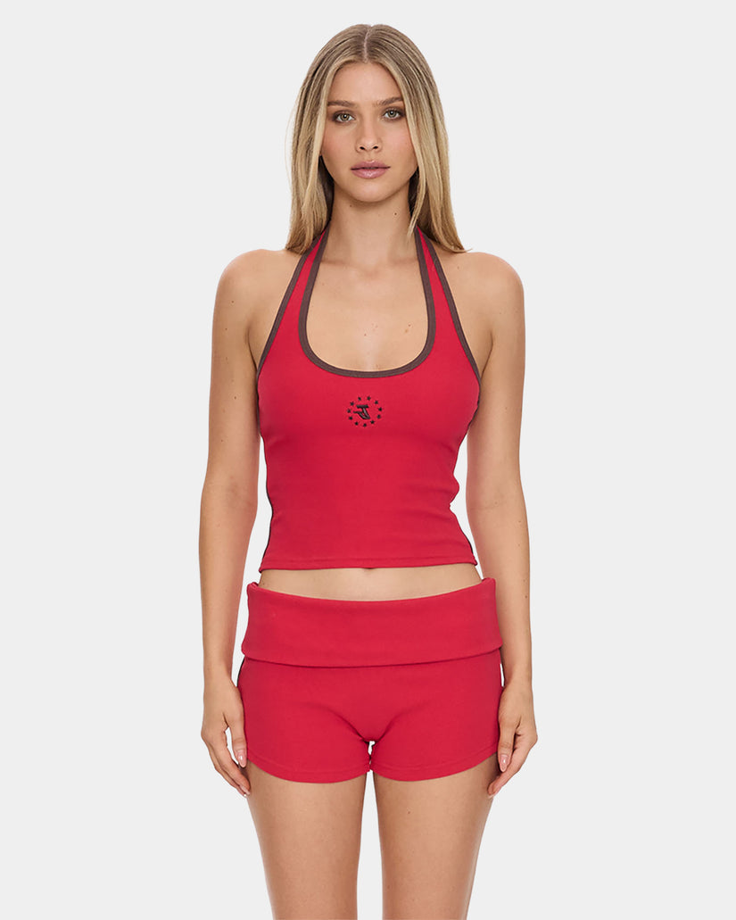 Womens Hot Shot Halter Tank Top