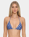Womens High Speed Check String Bikini Top