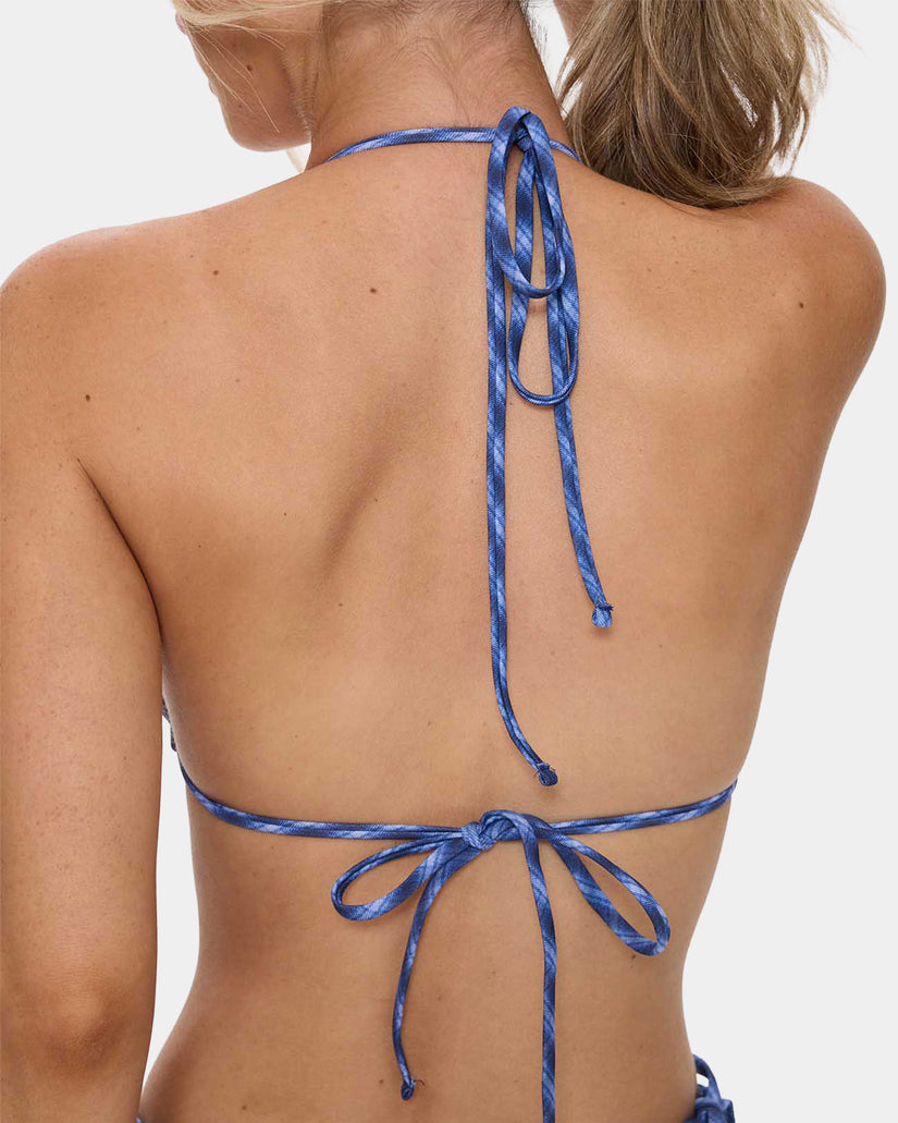 Womens High Speed Check String Bikini Top