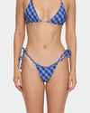 Womens High Speed Check String Bikini Bottom