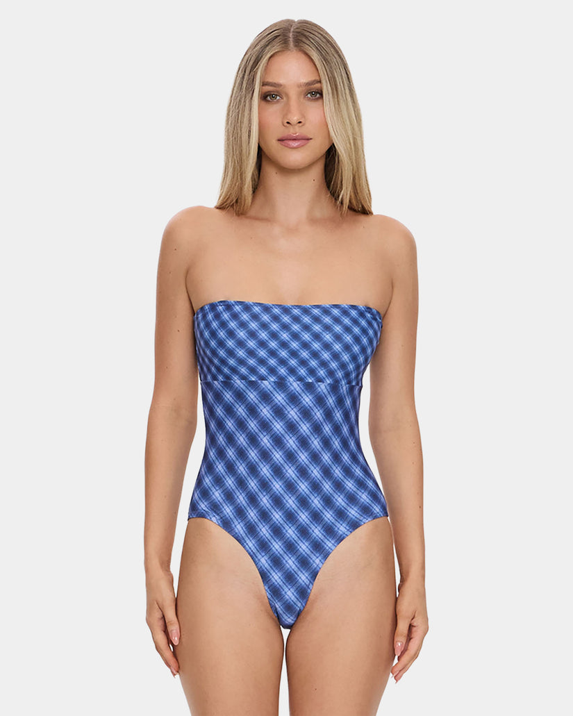 Womens High Speed Check String One Piece