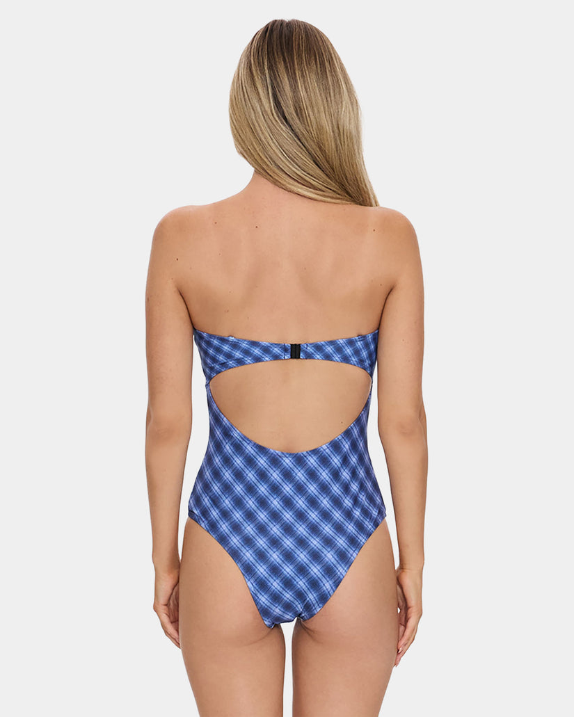 Womens High Speed Check String One Piece