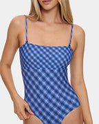 Womens High Speed Check String One Piece