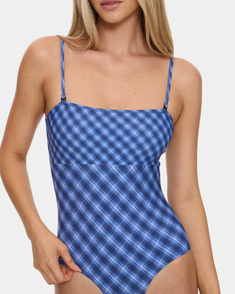 Womens High Speed Check String One Piece