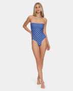 Womens High Speed Check String One Piece