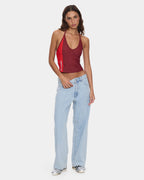 Womens Flash Back Halter Tank Top