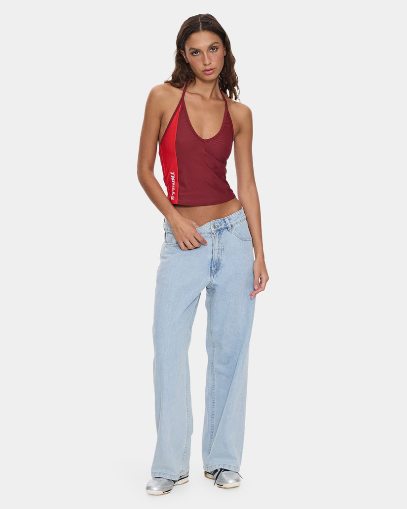 Womens Flash Back Halter Tank Top