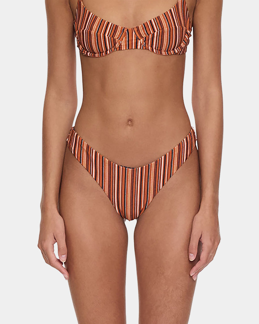 Womens Aftersun Stripe Classic Bikini Bottom