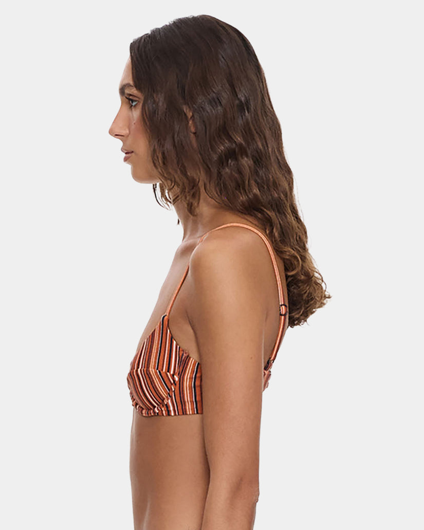 Womens Aftersun Stripe Underwire Bikini Top