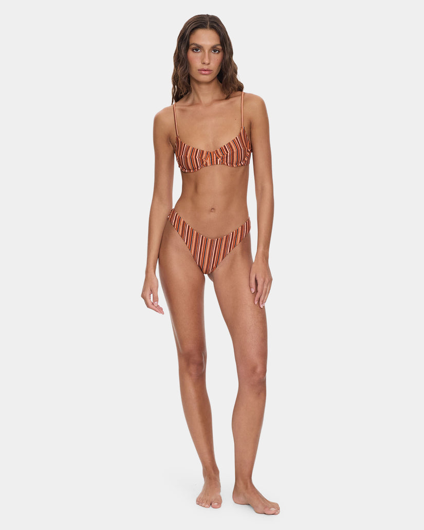 Womens Aftersun Stripe Underwire Bikini Top