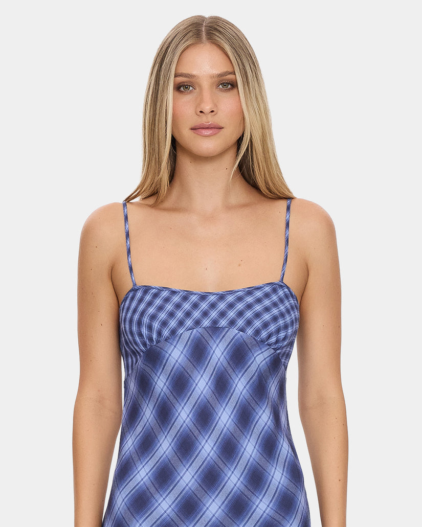 Womens High Speed Check Mini Dress