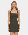Womens Lost Control Halter Mini Dress