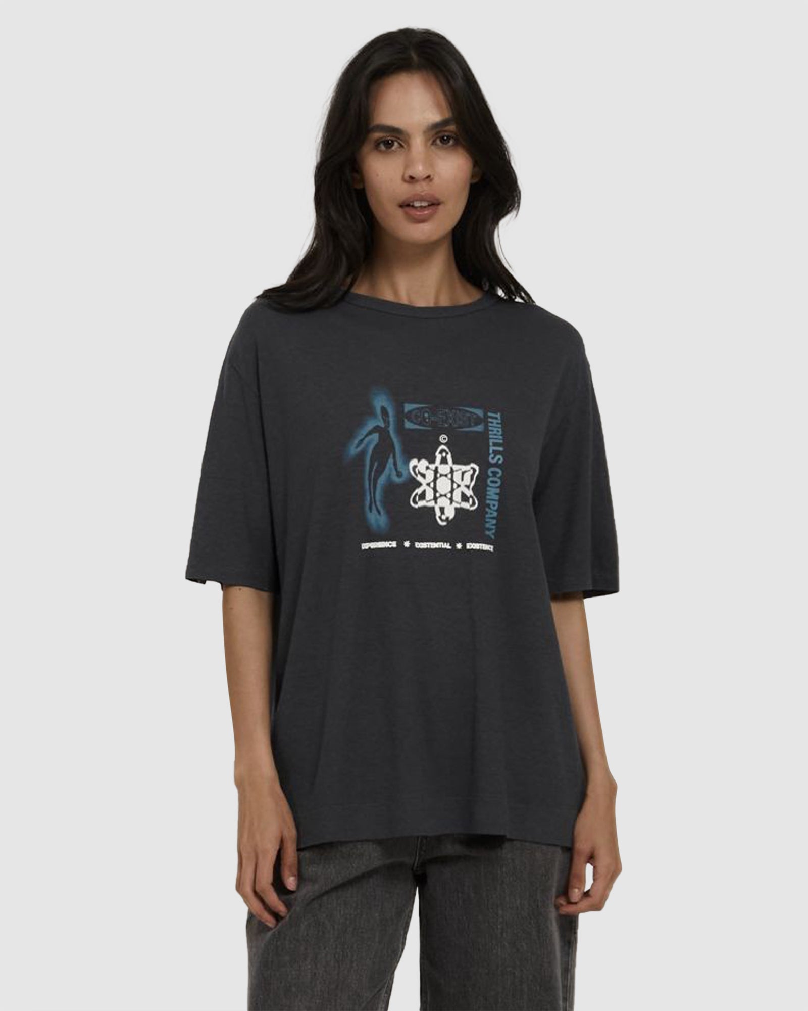 WOMENS EUPHORIC CO-EXISTENCE HEMP BOX T-SHIRT