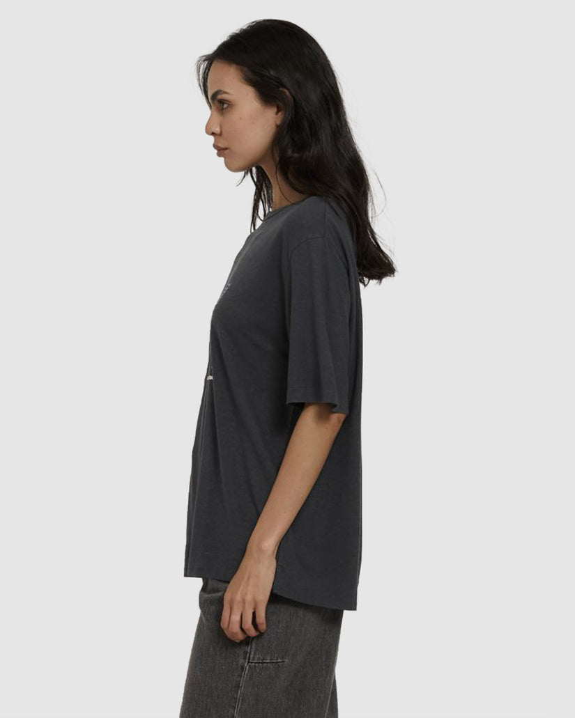 WOMENS EUPHORIC CO-EXISTENCE HEMP BOX T-SHIRT