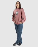 WOMENS DARK COSMOS COCOON PANEL CREW NECK
