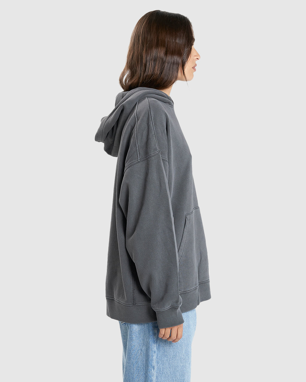 WOMENS BUILT FOR SPEED COCOON PANEL PULLOVER HOODIE