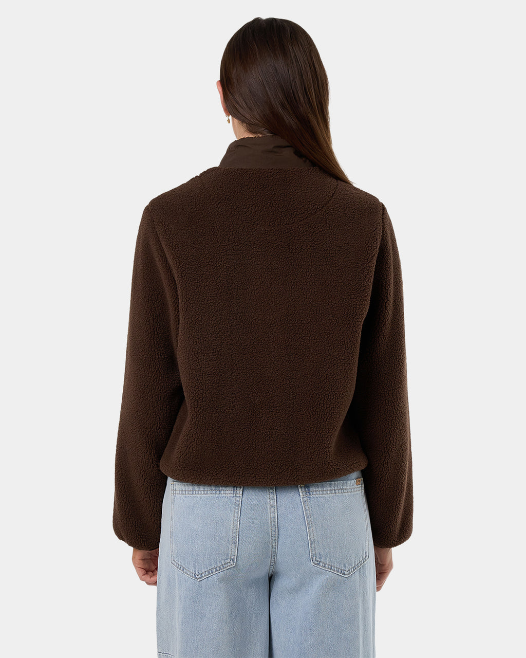 Womens Warm Down Polar Fleece Jumper