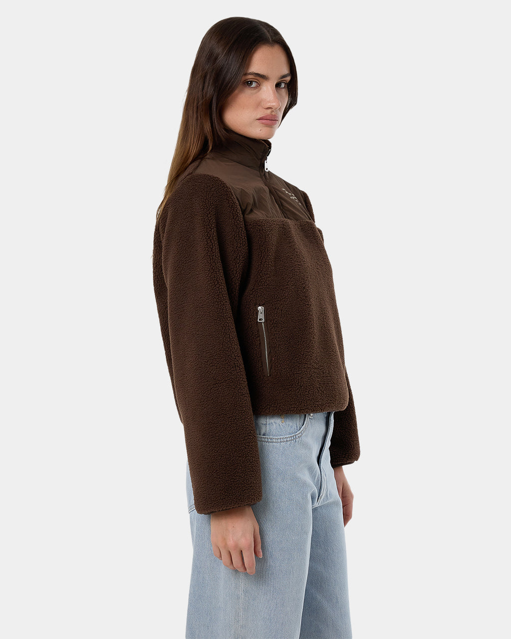 Womens Warm Down Polar Fleece Jumper