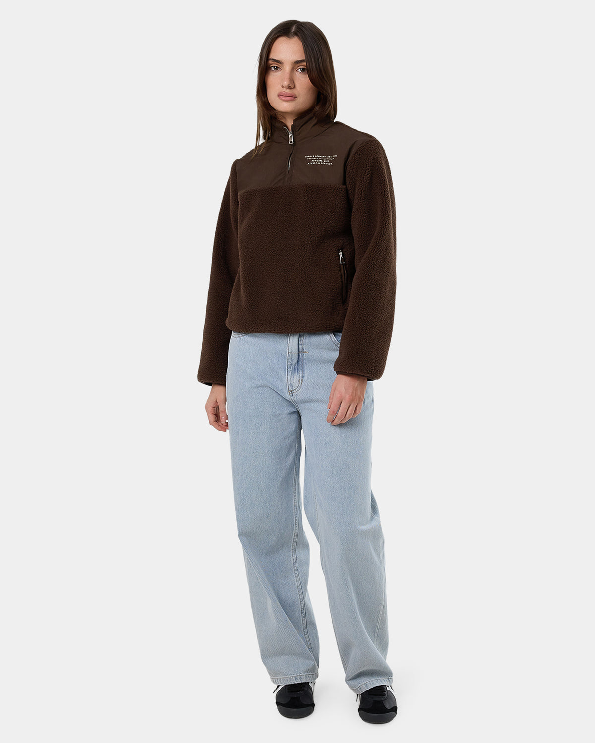 Womens Warm Down Polar Fleece Jumper