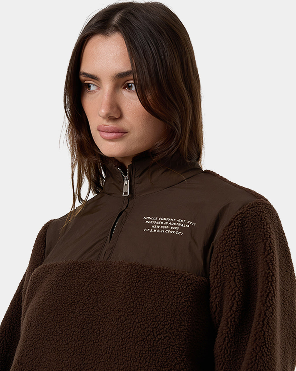 Womens Warm Down Polar Fleece Jumper