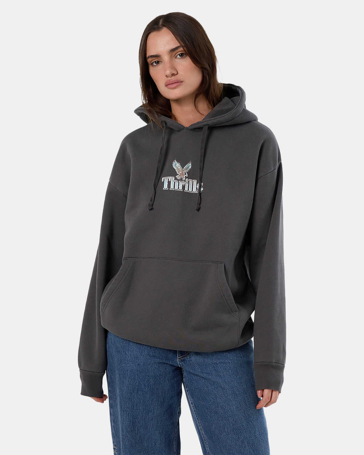 Womens Strenght And Glory Slouch Pullover Hoodie