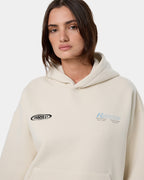 Womens Flower Trip Cocoon Panel Pullover Hoodie