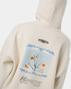 Womens Flower Trip Cocoon Panel Pullover Hoodie