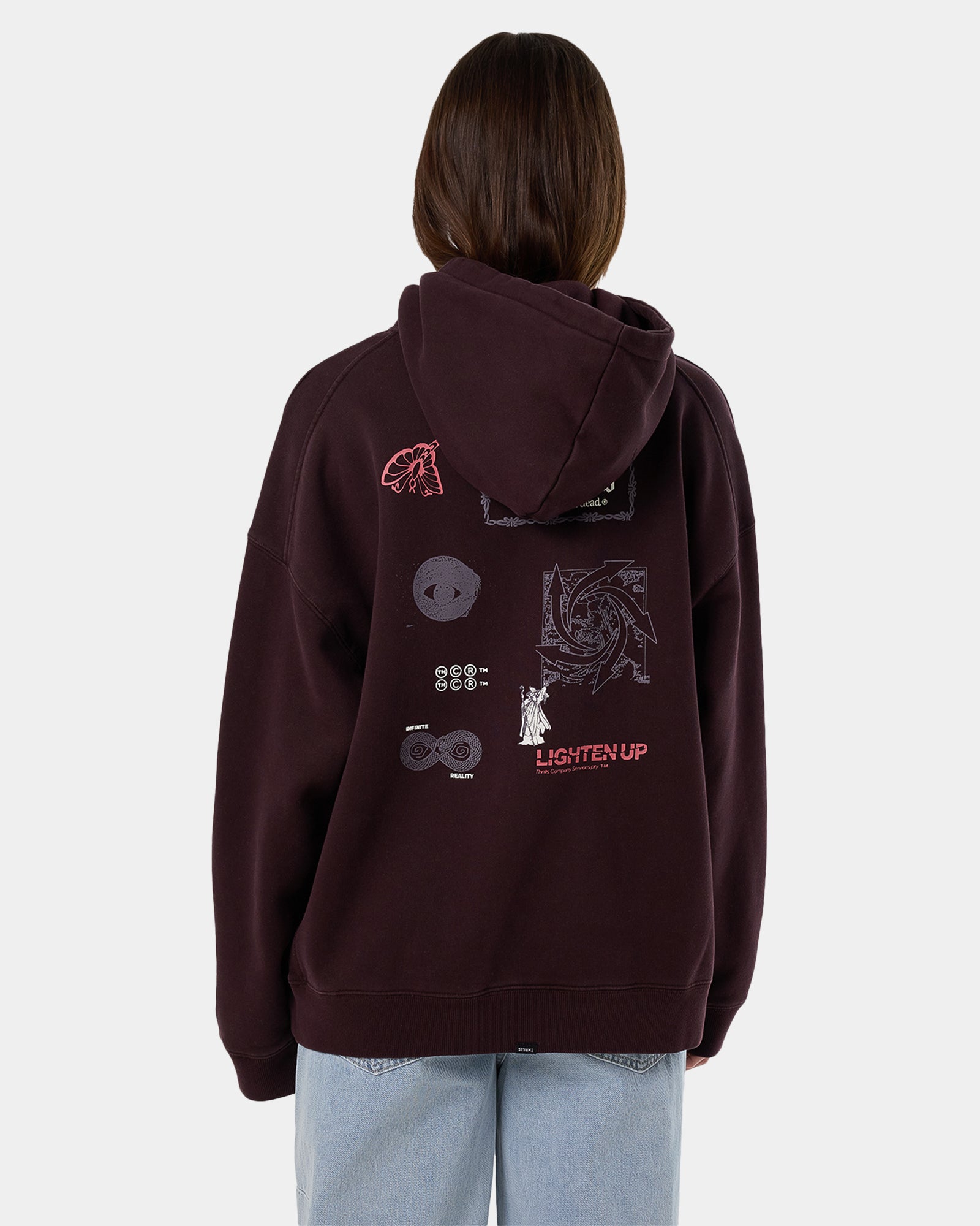 Womens Lighten Up Cocoon Panel Pullover Hoodie