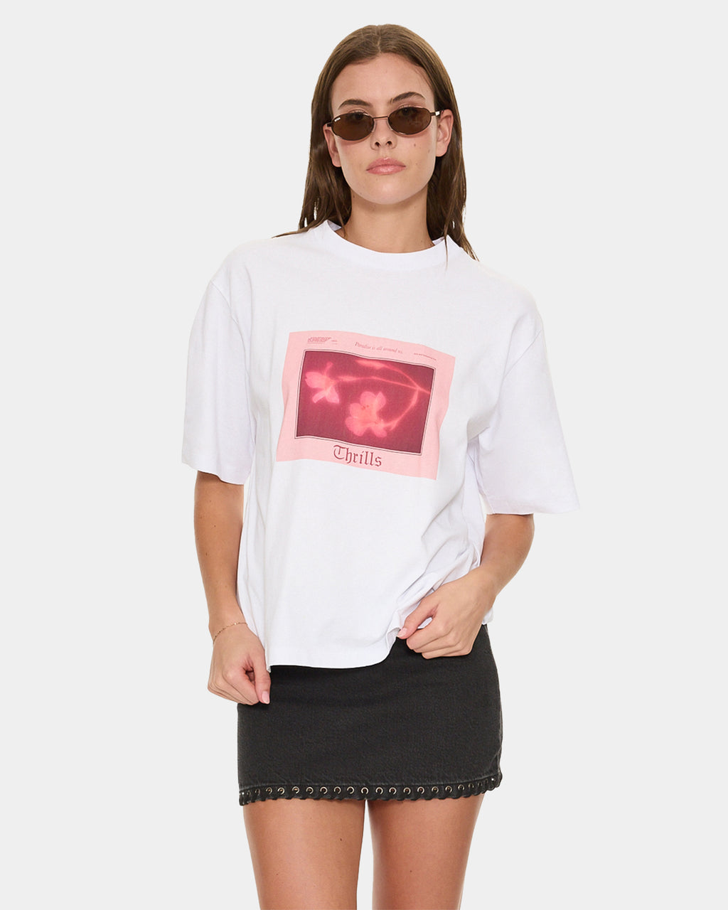 NIGHTBLOOM SQUARE TEE WHT