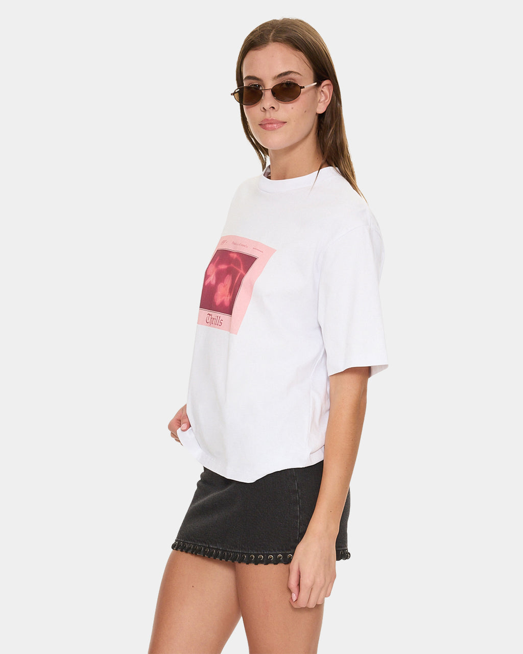 NIGHTBLOOM SQUARE TEE WHT