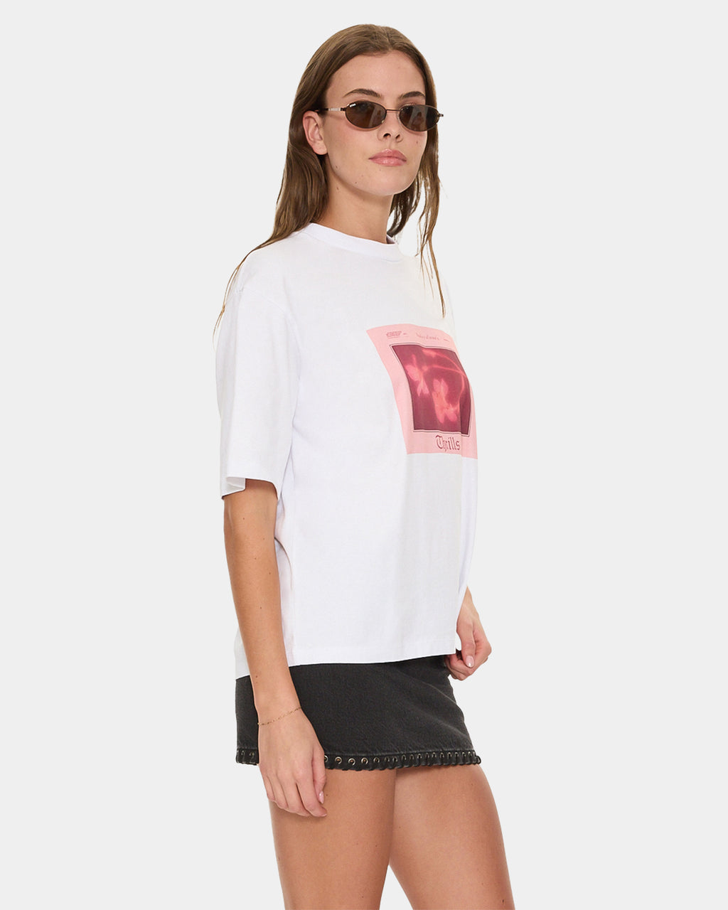 NIGHTBLOOM SQUARE TEE WHT