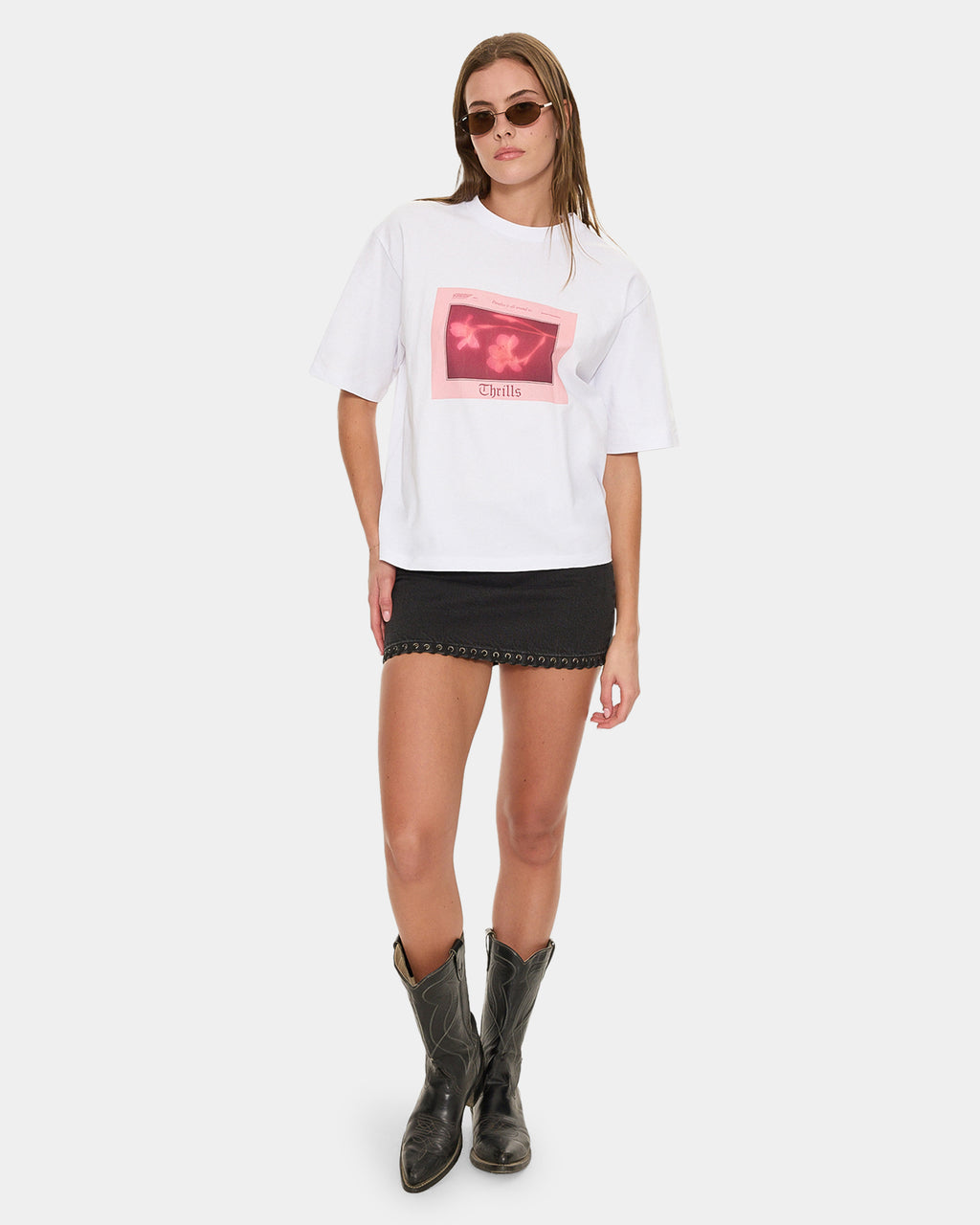 NIGHTBLOOM SQUARE TEE WHT
