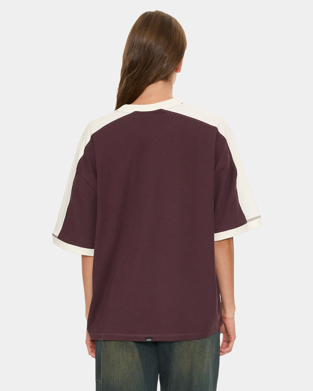 HERITAGE TRACK V NECK OVERSIZED TEE 13A