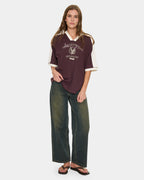 HERITAGE TRACK V NECK OVERSIZED TEE 13A
