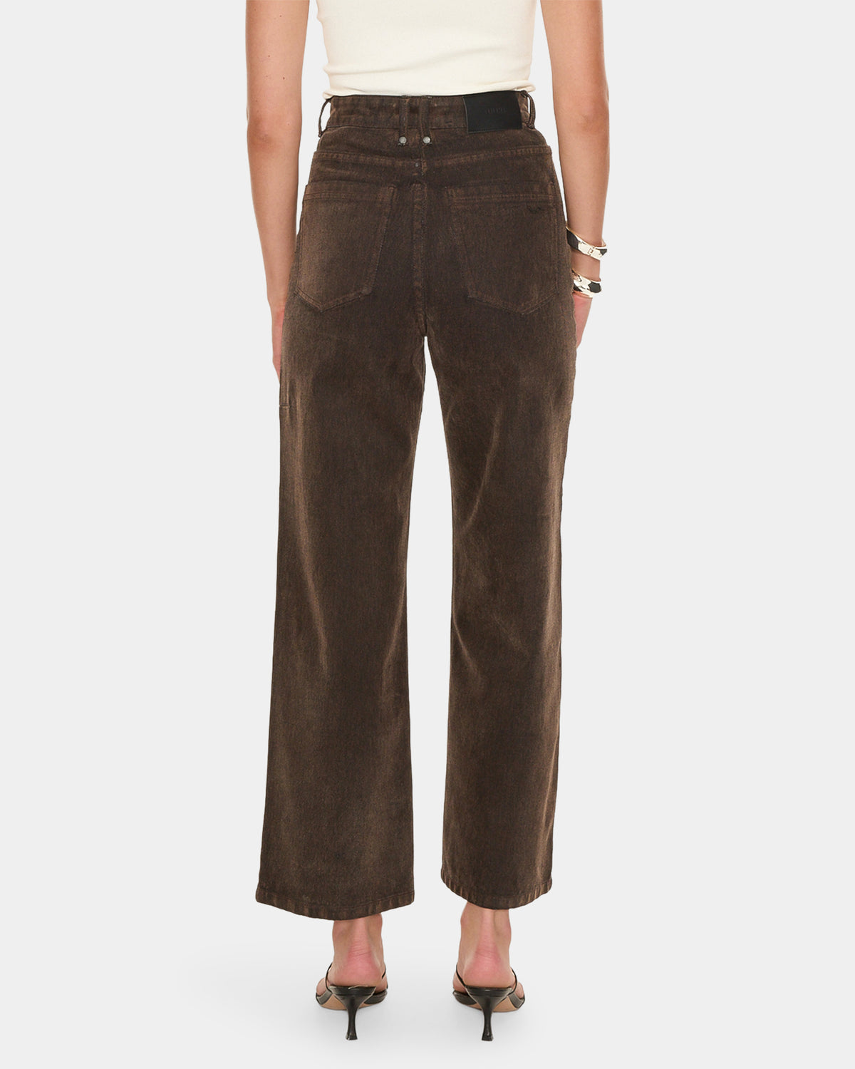 HOLLY HIGH RISE FLOCKED DENIM JEAN 5DC