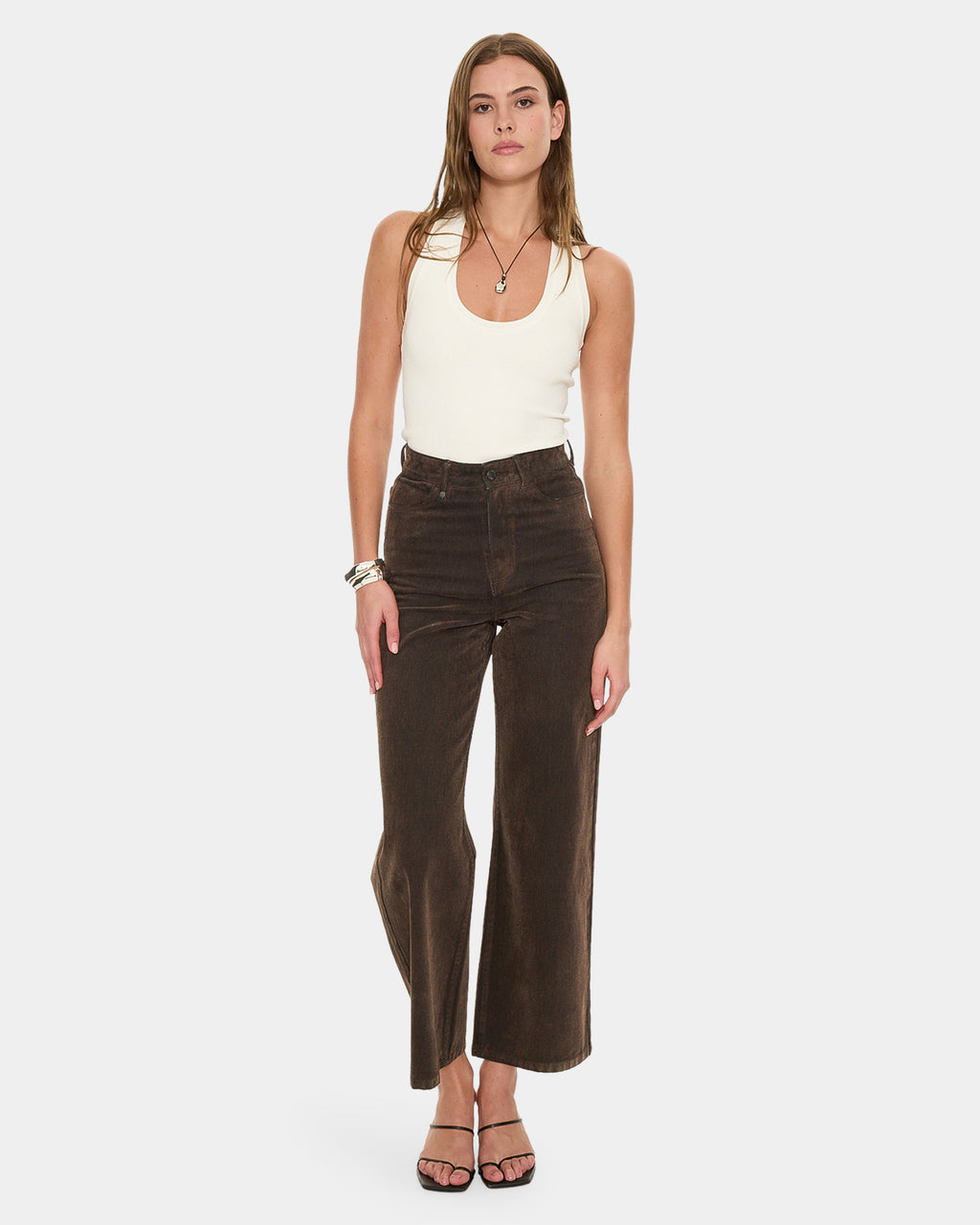 HOLLY HIGH RISE FLOCKED DENIM JEAN 5DC