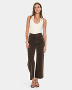 HOLLY HIGH RISE FLOCKED DENIM JEAN 5DC