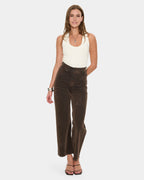 HOLLY HIGH RISE FLOCKED DENIM JEAN 5DC