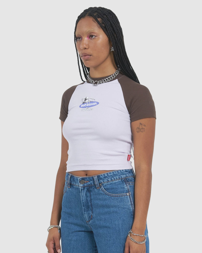 WOMENS OFFERINGS SLIM RAGLAN T-SHIRT