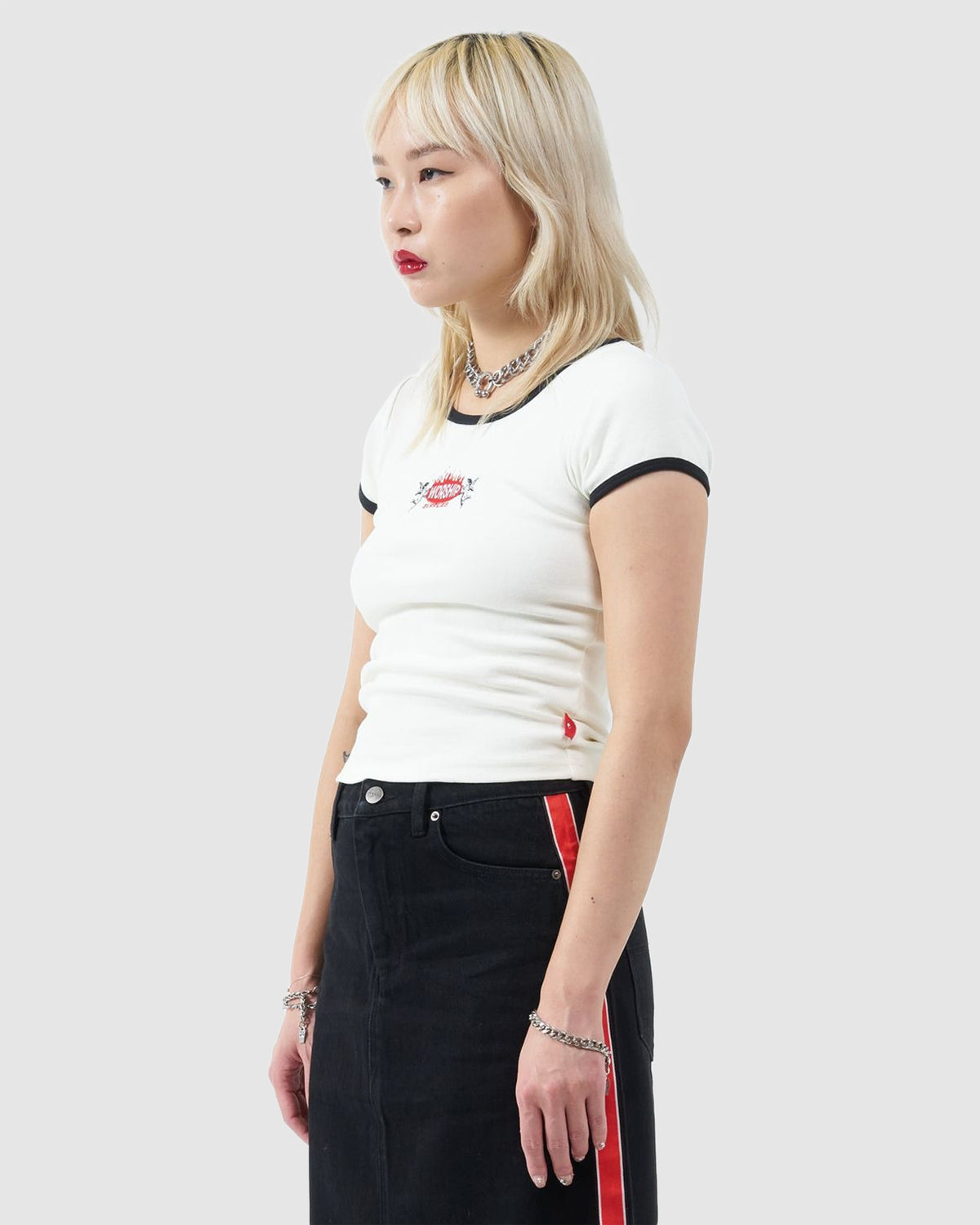 Womens Hot Plate Slim Ringer T-Shirt
