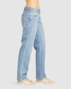 WOMENS LOW RISE CLAUDIA STRAIGHT BLUE PANT