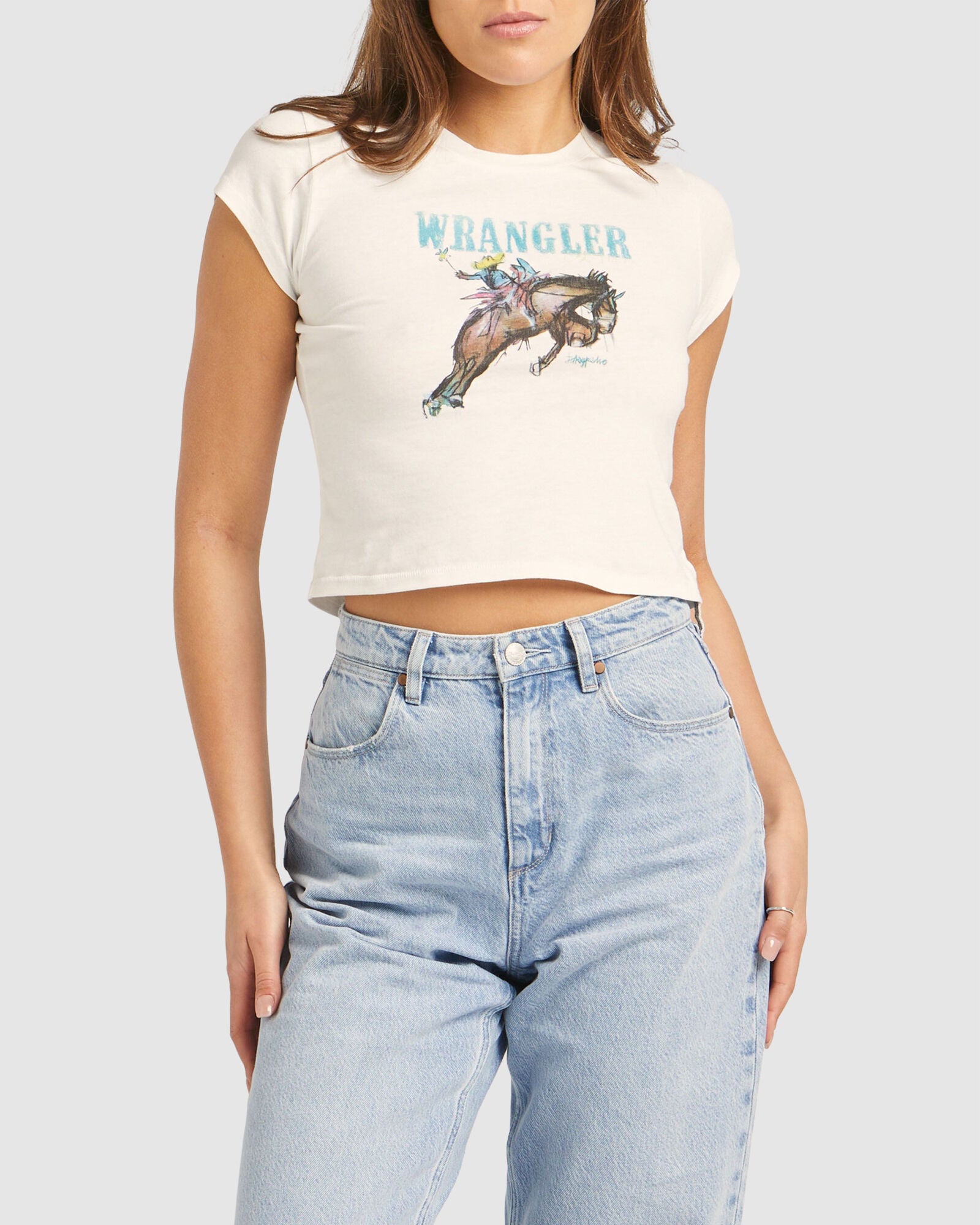 WOMENS RODEO FLOWER BABY VINTAGE T-SHIRT Australia