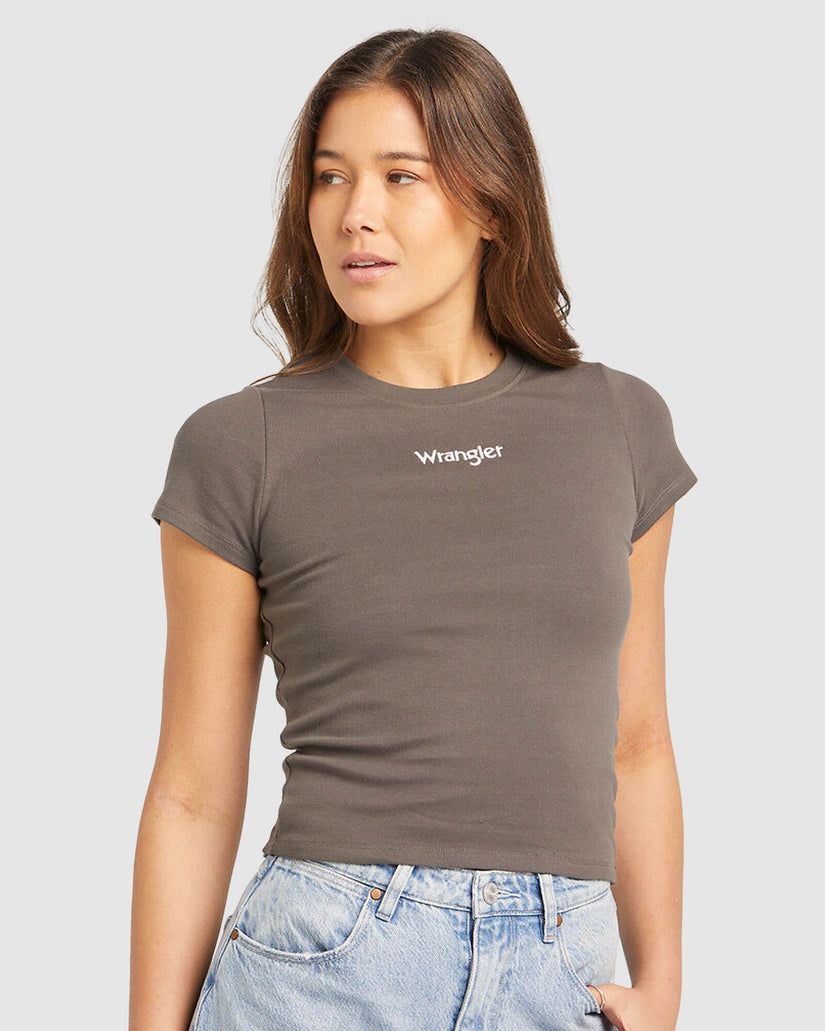 WOMENS STAPLE RIB TANK SLATE