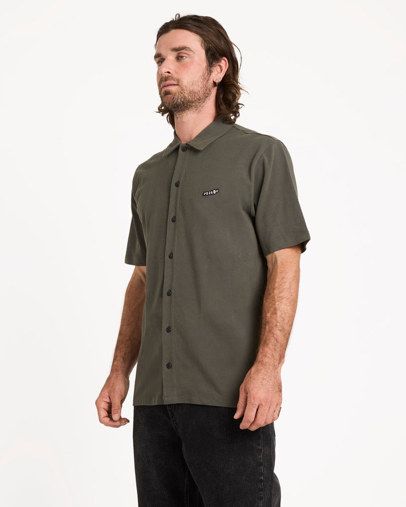 Mens Chavo Button Short Sleeve Shirt